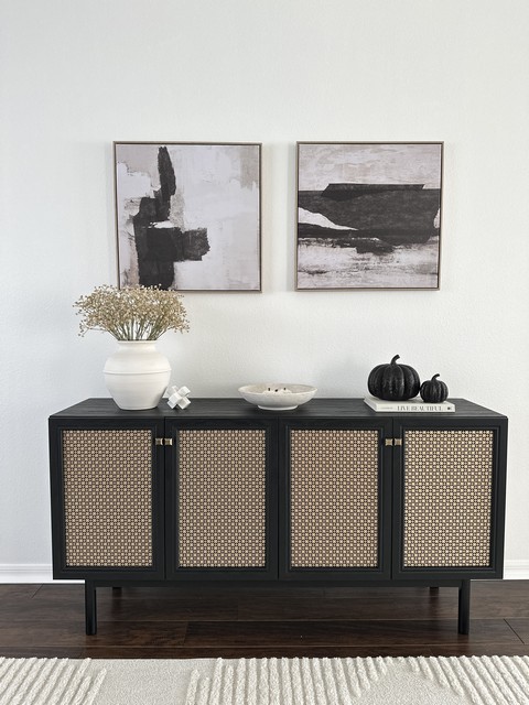 Piran 4 Door 2 Shelf Media Stand- MED9611F-Living Room